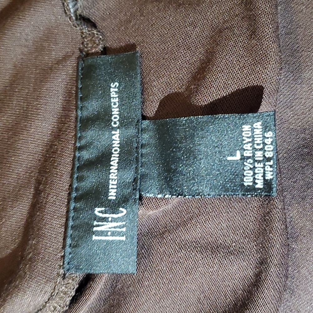 I•N•C Maxi Skirt Sz L ~ Chocolate Brown - Picture 5 of 5